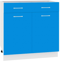 Шкаф-стол кухонный Кортекс-мебель Корнелия Мара НШ80р1ш без столешницы (синий) - 