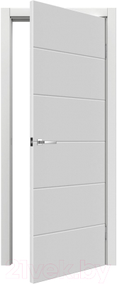 Дверь межкомнатная MDF Techno Stefany 1005 60x200 (белый)