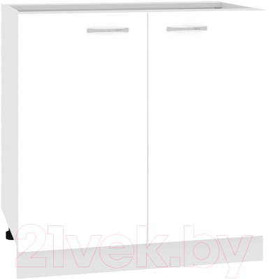 Шкаф-стол кухонный Кортекс-мебель Корнелия Мара НШ80р без столешницы (белый)