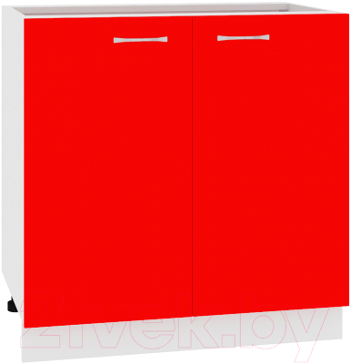 Шкаф-стол кухонный Кортекс-мебель Корнелия Мара НШ80р без столешницы (красный)