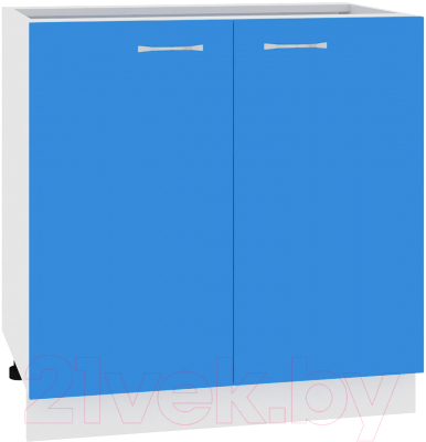 Шкаф-стол кухонный Кортекс-мебель Корнелия Мара НШ80р без столешницы (синий)