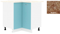 Шкаф-стол кухонный Кортекс-мебель Корнелия Мара НШУ угловой (голубой/мадрид) - 