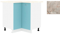 Шкаф-стол кухонный Кортекс-мебель Корнелия Мара НШУ угловой (голубой/марсель) - 