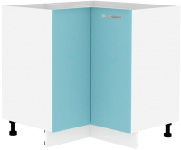 Шкаф-стол кухонный Кортекс-мебель Корнелия Мара НШУ угловой без столешницы (голубой) - 