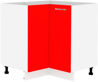 Шкаф-стол кухонный Кортекс-мебель Корнелия Мара НШУ угловой без столешницы (красный) - 