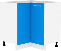 Шкаф-стол кухонный Кортекс-мебель Корнелия Мара НШУ угловой без столешницы (синий) - 