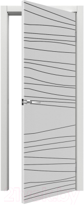 Дверь межкомнатная MDF Techno Stefany 1025 50x200 (белый)
