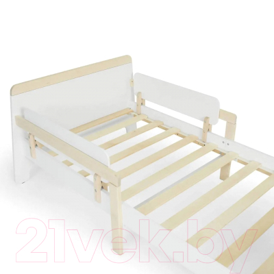 Односпальная кровать детская Nuovita Stanzione Nave lungo (белый/натуральный)