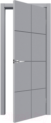 Дверь межкомнатная MDF Techno Stefany 1061 60x200 (RAL 7040)
