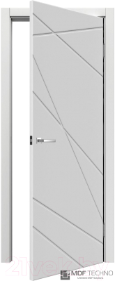 Дверь межкомнатная MDF Techno Stefany 1072 80x200 (белый)