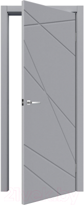 Дверь межкомнатная MDF Techno Stefany 1072 60x200 (RAL 7040)