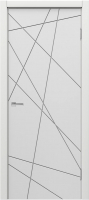 Дверь межкомнатная MDF Techno Stefany 1074 50x200 (белый) - 