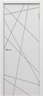 Дверь межкомнатная MDF Techno Stefany 1074 50x200 (белый)