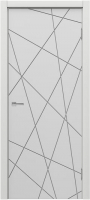 Дверь межкомнатная MDF Techno Stefany 1075 90x200 (белый) - 