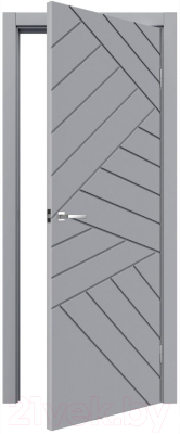 Дверь межкомнатная MDF Techno Stefany 1076 80x200 (RAL 7040)