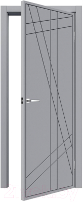 Дверь межкомнатная MDF Techno Stefany 1082 50x200 (RAL 7040)