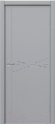Дверь межкомнатная MDF Techno Stefany 1100 90x200 (RAL 7040)