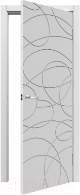 Дверь межкомнатная MDF Techno Stefany 1113 50x200 (белый)