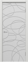 Дверь межкомнатная MDF Techno Stefany 1113 60x200 (белый) - 