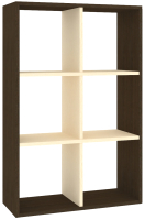 Стеллаж Кортекс-мебель КМ-33 6 секций (венге/венге светлый) - 