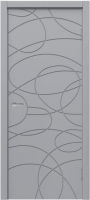 Дверь межкомнатная MDF Techno Stefany 1113 80x200 (RAL 7040) - 