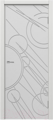 Дверь межкомнатная MDF Techno Stefany 1114 60x200 (белый)