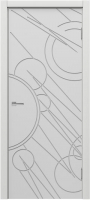 Дверь межкомнатная MDF Techno Stefany 1114 70x200 (белый) - 