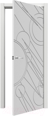 Дверь межкомнатная MDF Techno Stefany 1114 70x200 (белый)