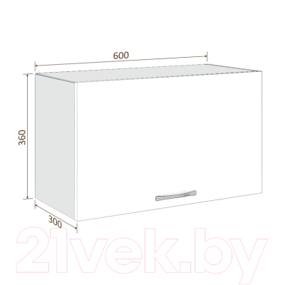 Шкаф под вытяжку Кортекс-мебель Корнелия Мара ВШГ60-1г-360 (синий)