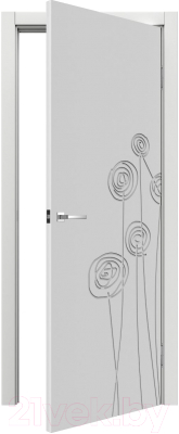 Дверь межкомнатная MDF Techno Stefany 1122 40x200 (белый)