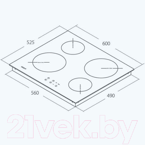 Индукционная варочная панель Akpo PIA 6082501