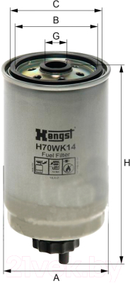 Топливный фильтр Hengst H70WK14