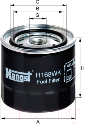 Топливный фильтр Hengst H168WK