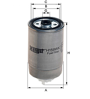 Топливный фильтр Hengst H159WK - 