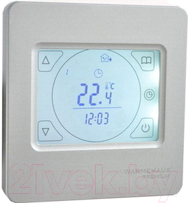 Терморегулятор для теплого пола Warmehaus TouchScreen WH 92 (серый)