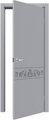 Дверь межкомнатная MDF Techno Stefany 1141 90x200 (RAL 7040)