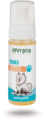 Средство для ухода за лапами животных Levrana Love Pets Пенка для мытья лап после прогулки (150мл)