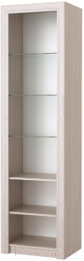 Шкаф-пенал с витриной Памир Октава 1В1С (дуб клабхаус серый)