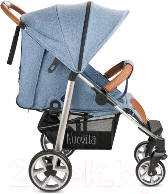 Детская прогулочная коляска Nuovita Corso (джинсовый/серебристая рама)