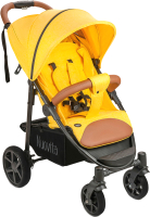 Детская прогулочная коляска Nuovita Corso (желтый/черная рама) - 