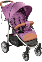 Детская прогулочная коляска Nuovita Corso (фиолетовый/серебристая рама) - 