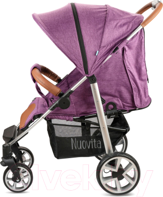 Детская прогулочная коляска Nuovita Corso (фиолетовый/серебристая рама)