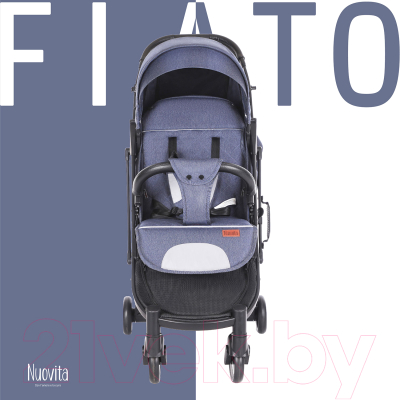 Детская прогулочная коляска Nuovita Fiato (голубой/черный)