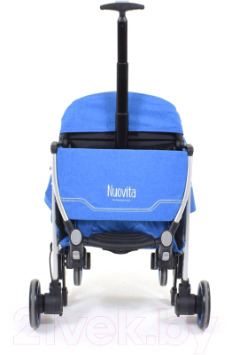 Детская прогулочная коляска Nuovita Giro (синий/серебристая рама)