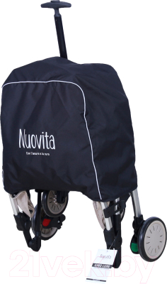 Детская прогулочная коляска Nuovita Giro Lux (бежевый/серебристая рама)