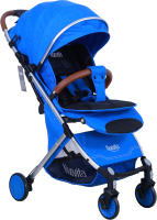 Детская прогулочная коляска Nuovita Giro Lux (синий/серебристая рама) - 