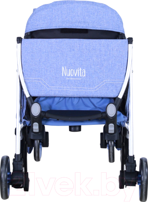 Детская прогулочная коляска Nuovita Giro Lux (джинсовый/серебристая рама)
