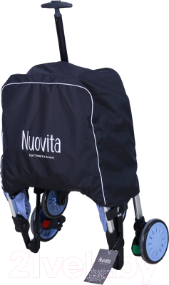 Детская прогулочная коляска Nuovita Giro Lux (джинсовый/серебристая рама)