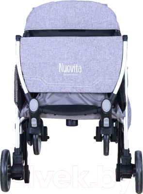 Детская прогулочная коляска Nuovita Giro Lux (серый/серебристая рама)