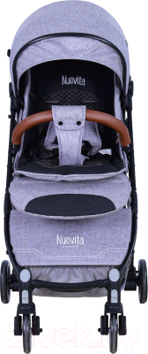 Детская прогулочная коляска Nuovita Giro Lux (серый/черная рама)